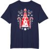image:imageStar Wars Darth Vader Nordic Print Christmas Holiday TShirtNavy Blue