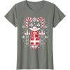 image:imageStar Wars Holiday Jedi Master Yoda Christmas Sweater Pattern TShirtOlive Heather