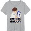 image:imageStar Wars Princess Leia Mothers Day Best Mom In The Galaxy TShirtHeather Grey