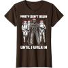 image:imageStar Wars Santa Vader Party When I Walk In Christmas TShirt TShirtBrown