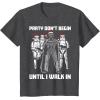 image:imageStar Wars Santa Vader Party When I Walk In Christmas TShirt TShirtDark Heather Grey