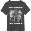 image:imageStar Wars Santa Vader Party When I Walk In Christmas TShirt TShirtDark Heather Grey