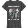 image:imageStar Wars Santa Vader Party When I Walk In Christmas TShirt TShirtDark Heather Grey