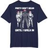 image:imageStar Wars Santa Vader Party When I Walk In Christmas TShirt TShirtNavy Blue