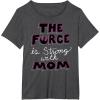 image:imageStar Wars The Force is Strong with Mom Rebel Icon TShirt TShirtDark Heather Grey