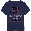 image:imageStar Wars The Force is Strong with Mom Rebel Icon TShirt TShirtNavy Blue