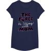 image:imageStar Wars The Force is Strong with Mom Rebel Icon TShirt TShirtNavy Blue