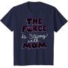 image:imageStar Wars The Force is Strong with Mom Rebel Icon TShirt TShirtNavy Blue