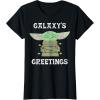 image:imageStar Wars The Mandalorian Christmas Child Galaxys Greetings TShirtBlack