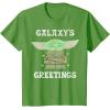 image:imageStar Wars The Mandalorian Christmas Child Galaxys Greetings TShirtGrass Green