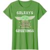 image:imageStar Wars The Mandalorian Christmas Child Galaxys Greetings TShirtGrass Green