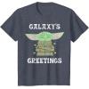 image:imageStar Wars The Mandalorian Christmas Child Galaxys Greetings TShirtHeather Blue