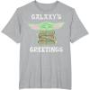image:imageStar Wars The Mandalorian Christmas Child Galaxys Greetings TShirtHeather Grey