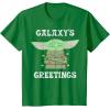 image:imageStar Wars The Mandalorian Christmas Child Galaxys Greetings TShirtKelly Green