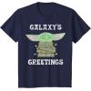 image:imageStar Wars The Mandalorian Christmas Child Galaxys Greetings TShirtNavy Blue