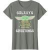 image:imageStar Wars The Mandalorian Christmas Child Galaxys Greetings TShirtOlive Heather
