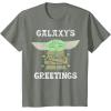image:imageStar Wars The Mandalorian Christmas Child Galaxys Greetings TShirtOlive Heather