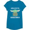 image:imageStar Wars The Mandalorian Christmas Child Galaxys Greetings TShirtSapphire Blue