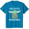 image:imageStar Wars The Mandalorian Christmas Child Galaxys Greetings TShirtSapphire Blue
