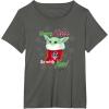 image:imageStar Wars The Mandalorian Christmas Grogu Merry Force TShirtAsphalt Grey