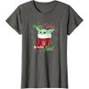 image:imageStar Wars The Mandalorian Christmas Grogu Merry Force TShirtAsphalt Grey