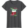 image:imageStar Wars The Mandalorian Christmas Grogu Merry Force TShirtDark Heather Grey