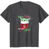 image:imageStar Wars The Mandalorian Christmas Grogu Merry Force TShirtDark Heather Grey