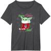 image:imageStar Wars The Mandalorian Christmas Grogu Merry Force TShirtDark Heather Grey