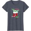 image:imageStar Wars The Mandalorian Christmas Grogu Merry Force TShirtHeather Blue