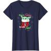 image:imageStar Wars The Mandalorian Christmas Grogu Merry Force TShirtNavy Blue