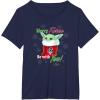 image:imageStar Wars The Mandalorian Christmas Grogu Merry Force TShirtNavy Blue