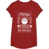 image:imageStar Wars The Mandalorian Christmas Merry Force Be With You TShirtCranberry Red