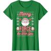 image:imageStar Wars The Mandalorian Christmas Merry Force Be With You TShirtKelly Green