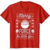 image:imageStar Wars The Mandalorian Christmas Merry Force Be With You TShirtRed