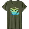 image:imageStar Wars The Mandalorian Grogu Eggstra Cute Easter TShirtOlive Green