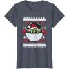 image:imageStar Wars The Mandalorian Grogu Ugly Christmas Sweater TShirtHeather Blue