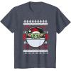 image:imageStar Wars The Mandalorian Grogu Ugly Christmas Sweater TShirtHeather Blue