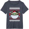image:imageStar Wars The Mandalorian Grogu Ugly Christmas Sweater TShirtHeather Blue