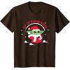 image:imageStar Wars The Mandalorian Grogu Up to Snow Good Holiday TShirtBrown