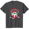 image:imageStar Wars The Mandalorian Grogu Up to Snow Good Holiday TShirtDark Heather Grey