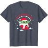 image:imageStar Wars The Mandalorian Grogu Up to Snow Good Holiday TShirtHeather Blue