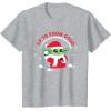 image:imageStar Wars The Mandalorian Grogu Up to Snow Good Holiday TShirtHeather Grey
