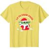 image:imageStar Wars The Mandalorian Grogu Up to Snow Good Holiday TShirtLemon Yellow