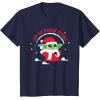 image:imageStar Wars The Mandalorian Grogu Up to Snow Good Holiday TShirtNavy Blue