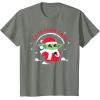 image:imageStar Wars The Mandalorian Grogu Up to Snow Good Holiday TShirtOlive Heather