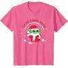 image:imageStar Wars The Mandalorian Grogu Up to Snow Good Holiday TShirtPink Heather