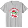 image:imageStar Wars The Mandalorian Grogu Up to Snow Good Holiday TShirtSilver Grey