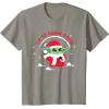 image:imageStar Wars The Mandalorian Grogu Up to Snow Good Holiday TShirtSlate Grey