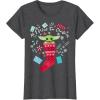 image:imageStar Wars The Mandalorian The Child All I Want For Christmas TShirtDark Heather Grey