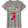 image:imageStar Wars The Mandalorian The Child All I Want For Christmas TShirtSlate Grey